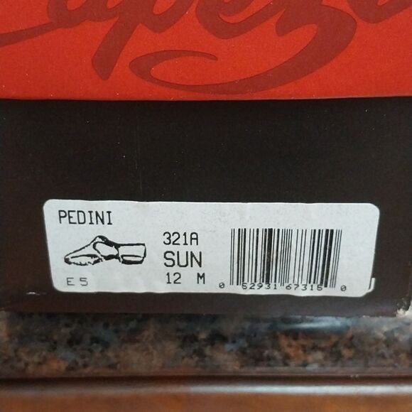 Capezio Tan Flats with Elegant Ankle Strap - Picture 2 of 7